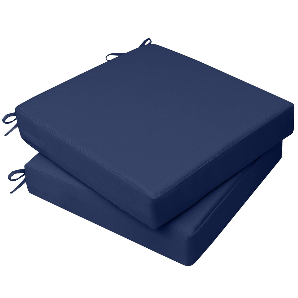 AAAAAcessories outdoor seat cushions navy blue two-pack front view enhances patio seating