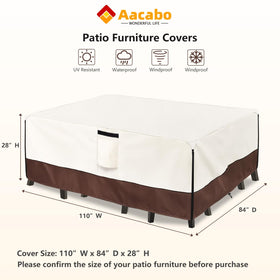 Aacabo cover with drawstring hems secures a snug fit.