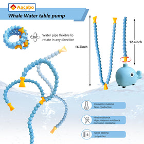 Aacabo water table pump shower head demonstrates varied spray patterns