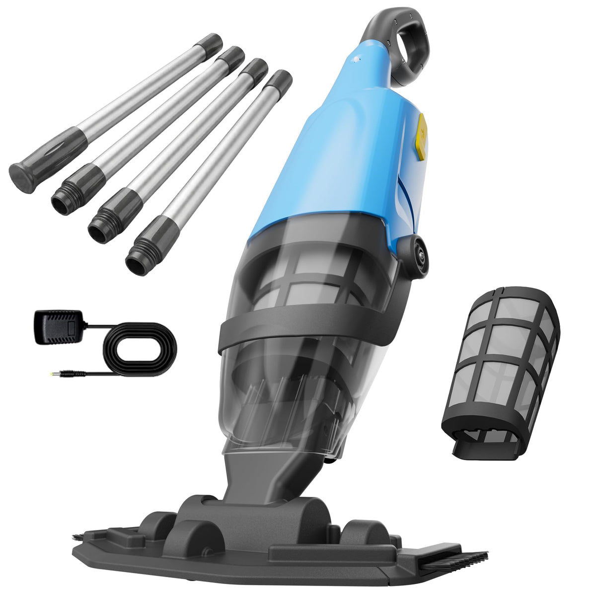 aaculpet handheld pool vacuum in front view delivering powerful above-ground cleaning