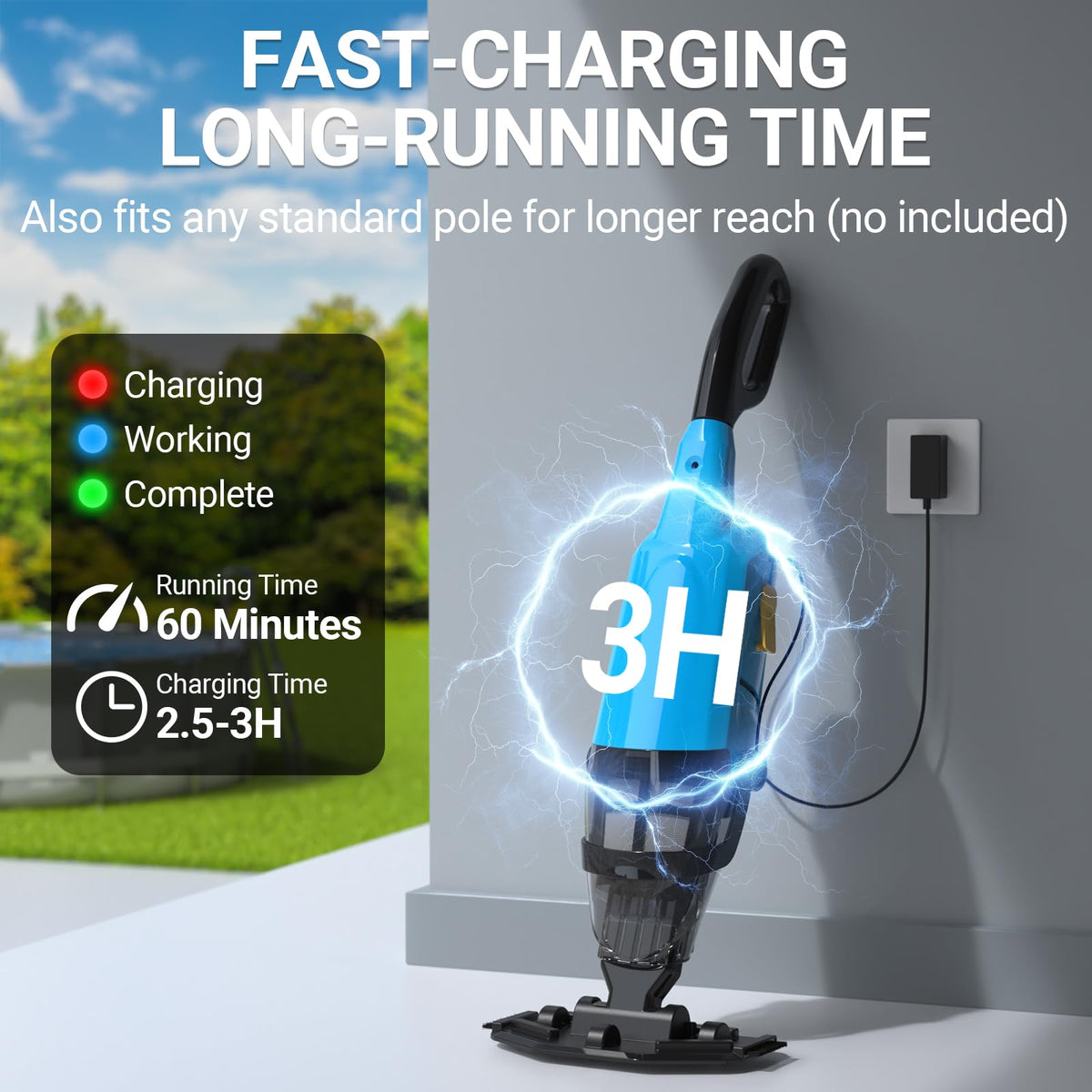 aaculpet handheld pool vacuum charging dock highlights fast recharge