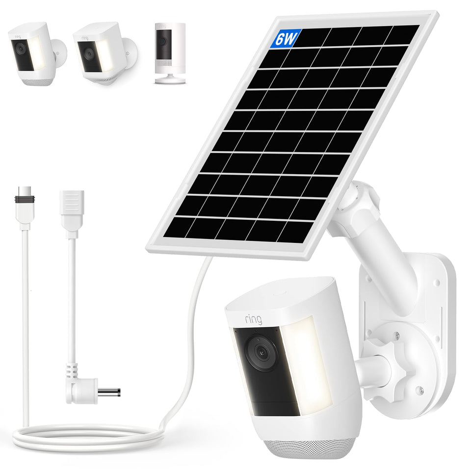 Aaeytby solar panel 2-in-1 wall mount for Ring Cam enabling easy outdoor charging