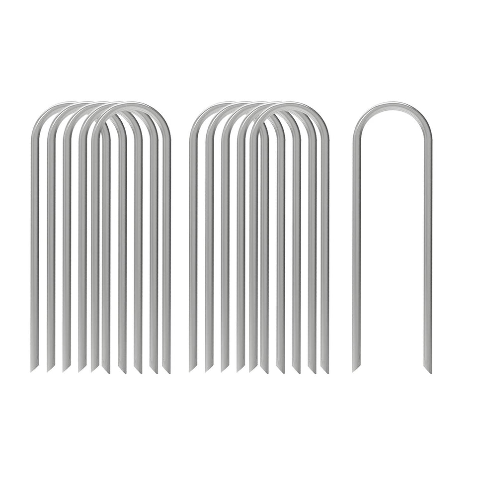 AAGUT 100x metal garden stake with round top secures hoses and fabric