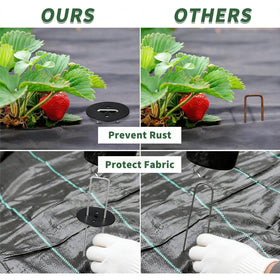 AAGUT 6-inch vapor barrier stakes guiding weed barrier installation