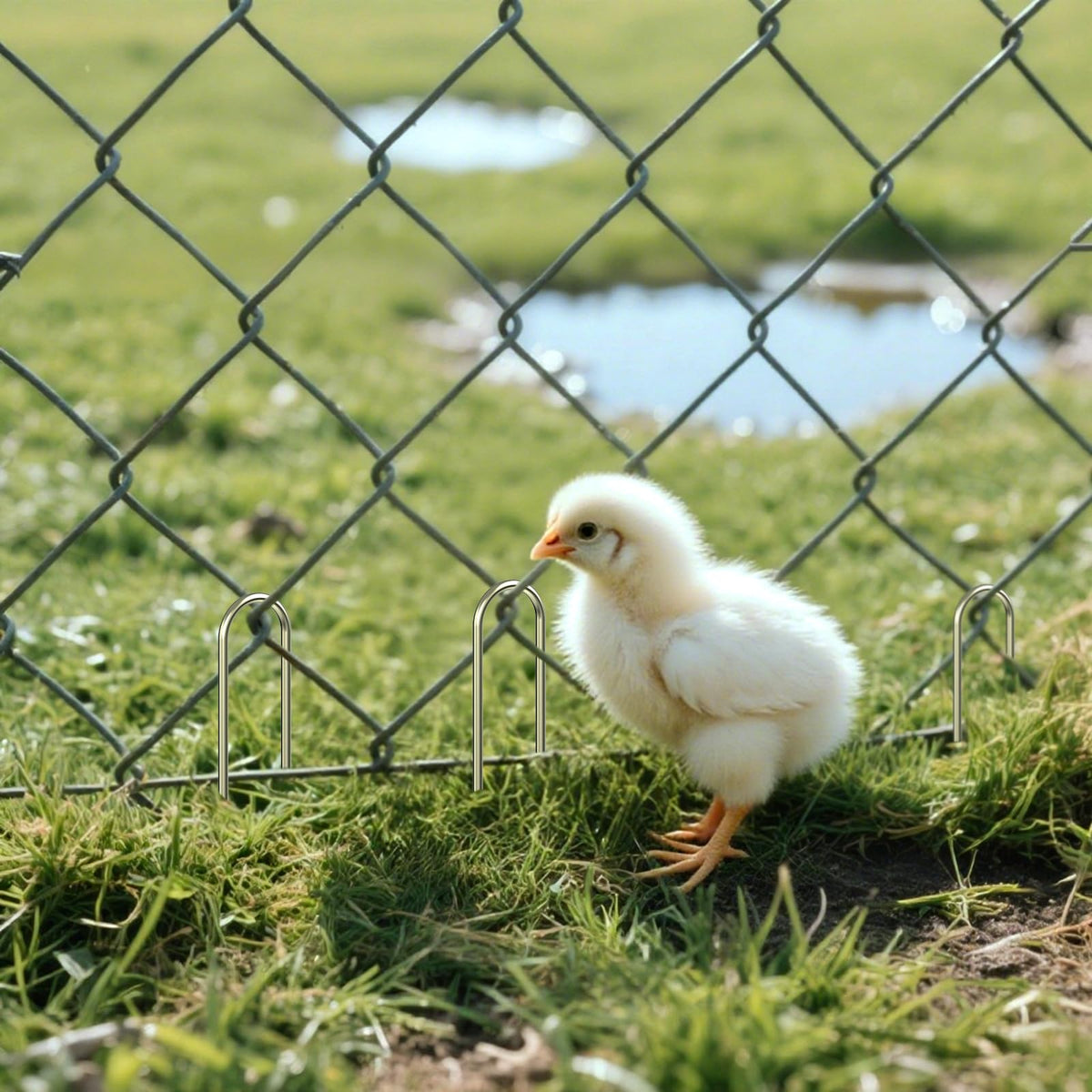 AAGUT hose stake doubles as fence edge anchor for chicken wire