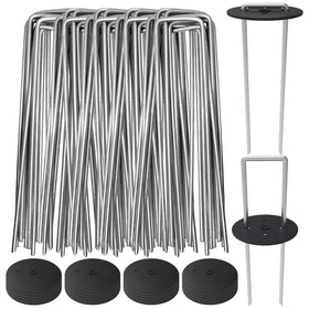 AAGUT landscape staples 100-pack with gasket washers for secure ground anchoring