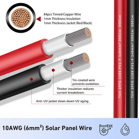 AAKL cable showing male and female connectors for easy solar panel connections