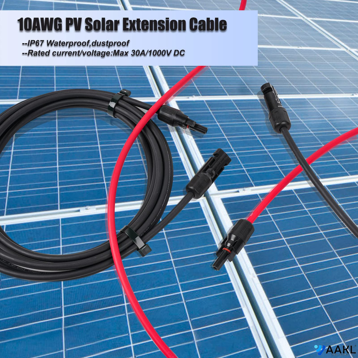 AAKL 30ft length supports longer runs in PV setups