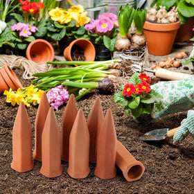 For heavier bottles, insert nearly the full stake to prevent breakage.