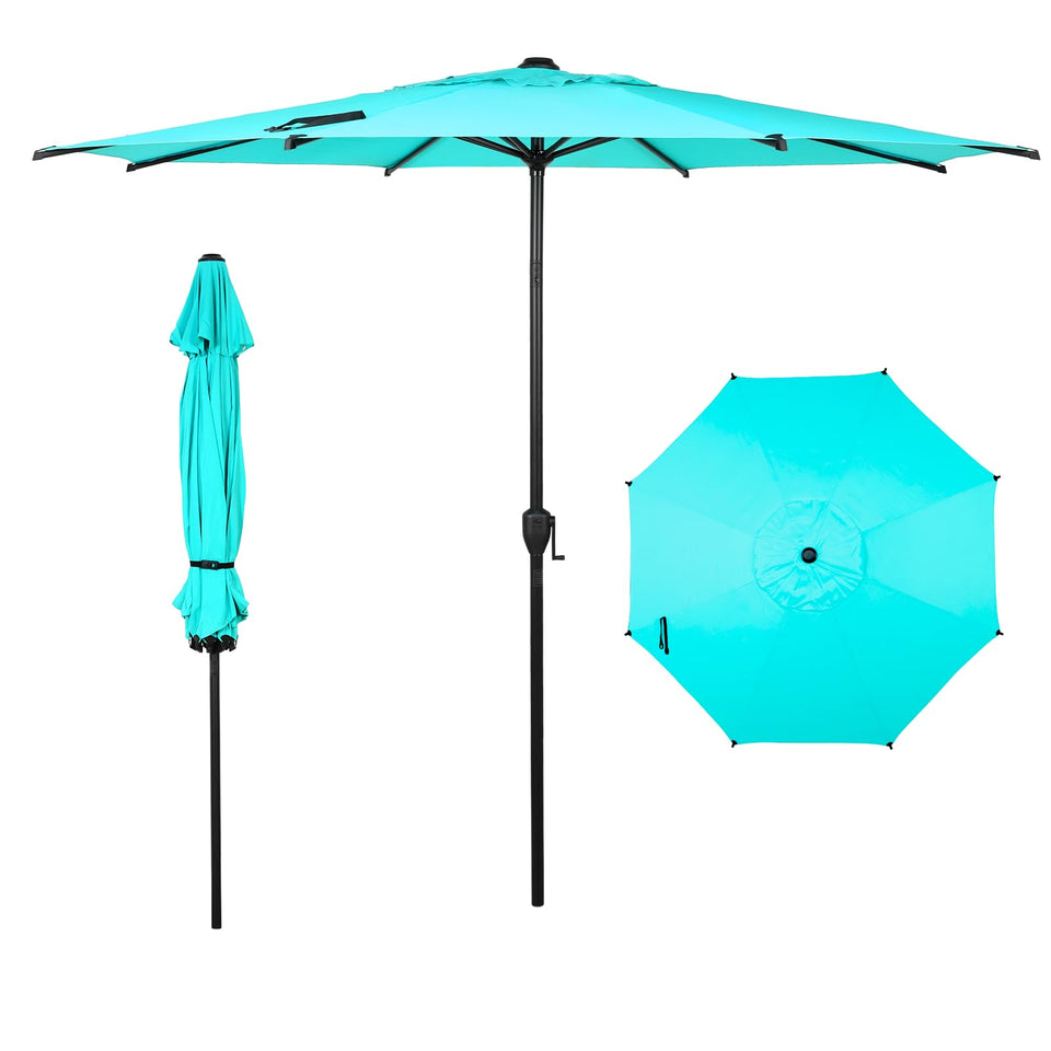 Abba Patio Lyon 9ft umbrella with crank-tilt for quick outdoor shade
