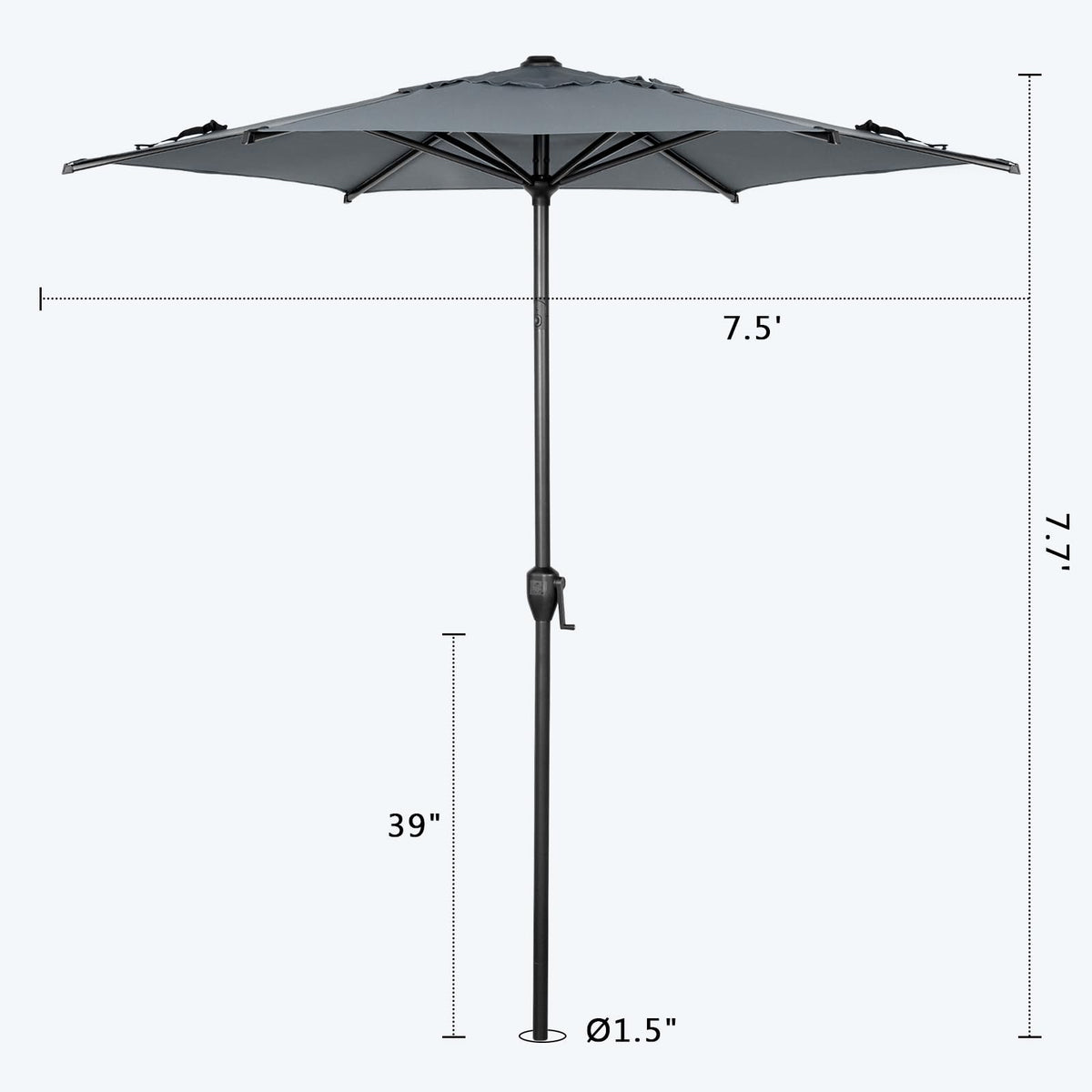 Abba Patio Lyon umbrella base sold separately for stable setup