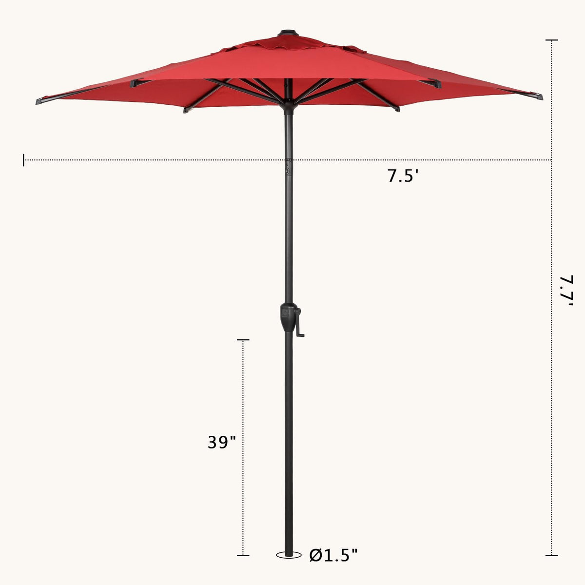 Abba Patio Lyon base-sold-separately ensures secure setup.