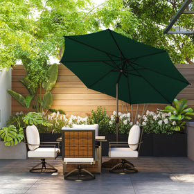 Abba Patio Lyon umbrella crank operation enables easy height and angle adjustments