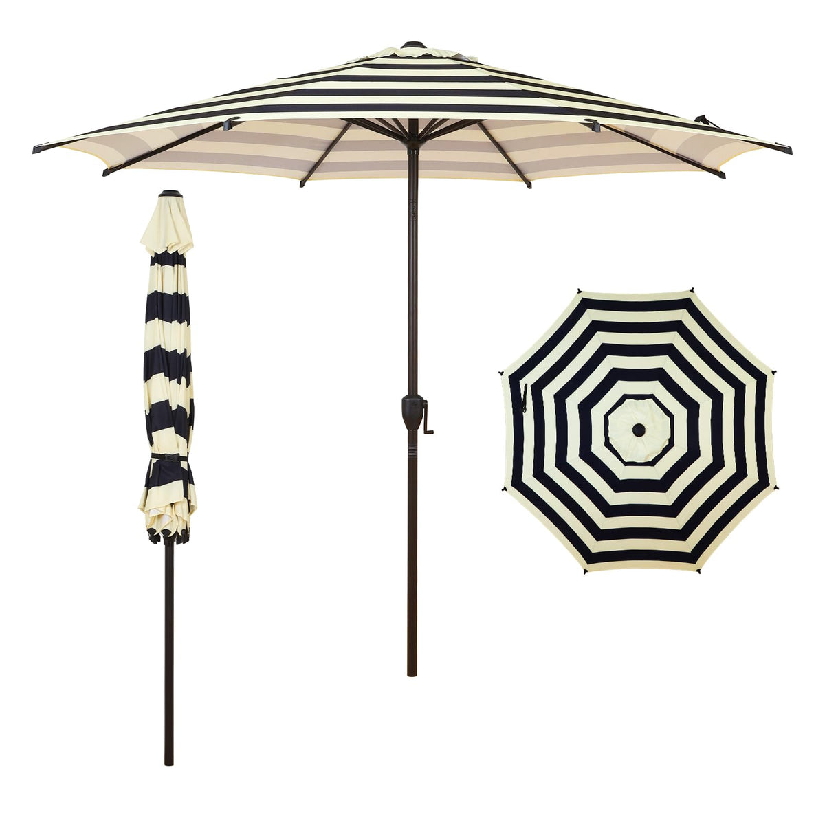 Abba Patio Lyon umbrella opening view shows quick setup and shade versatility