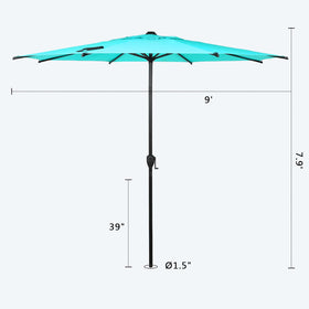 Abba Patio Lyon umbrella reinforced-ribs for wind stability