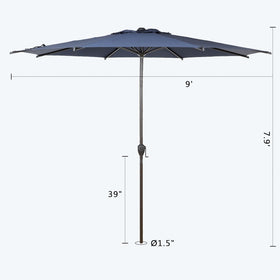Abba Patio Lyon umbrella reinforced ribs enhance durability against gusty afternoons.