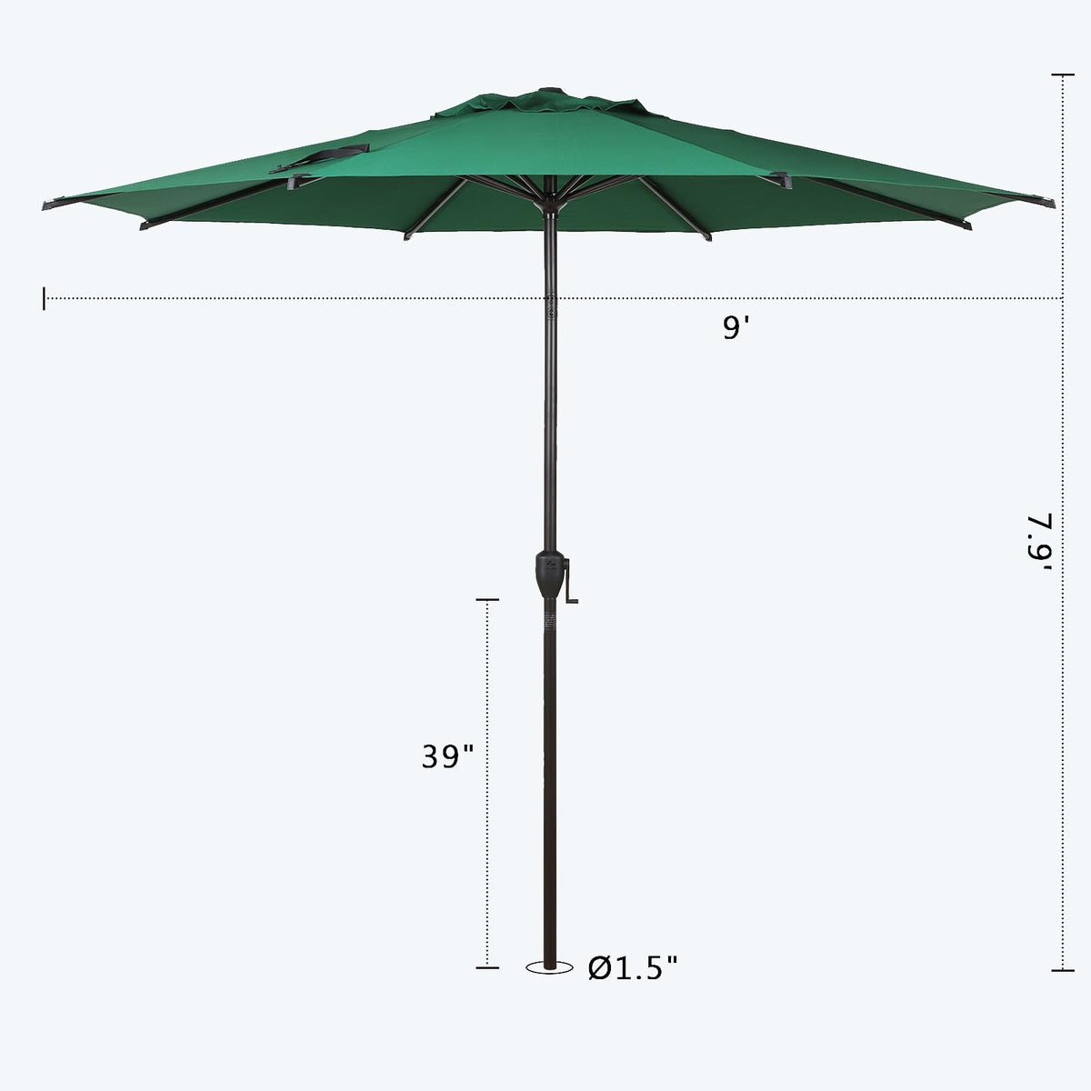 Abba Patio Lyon umbrella tilt-button for customizable sun protection