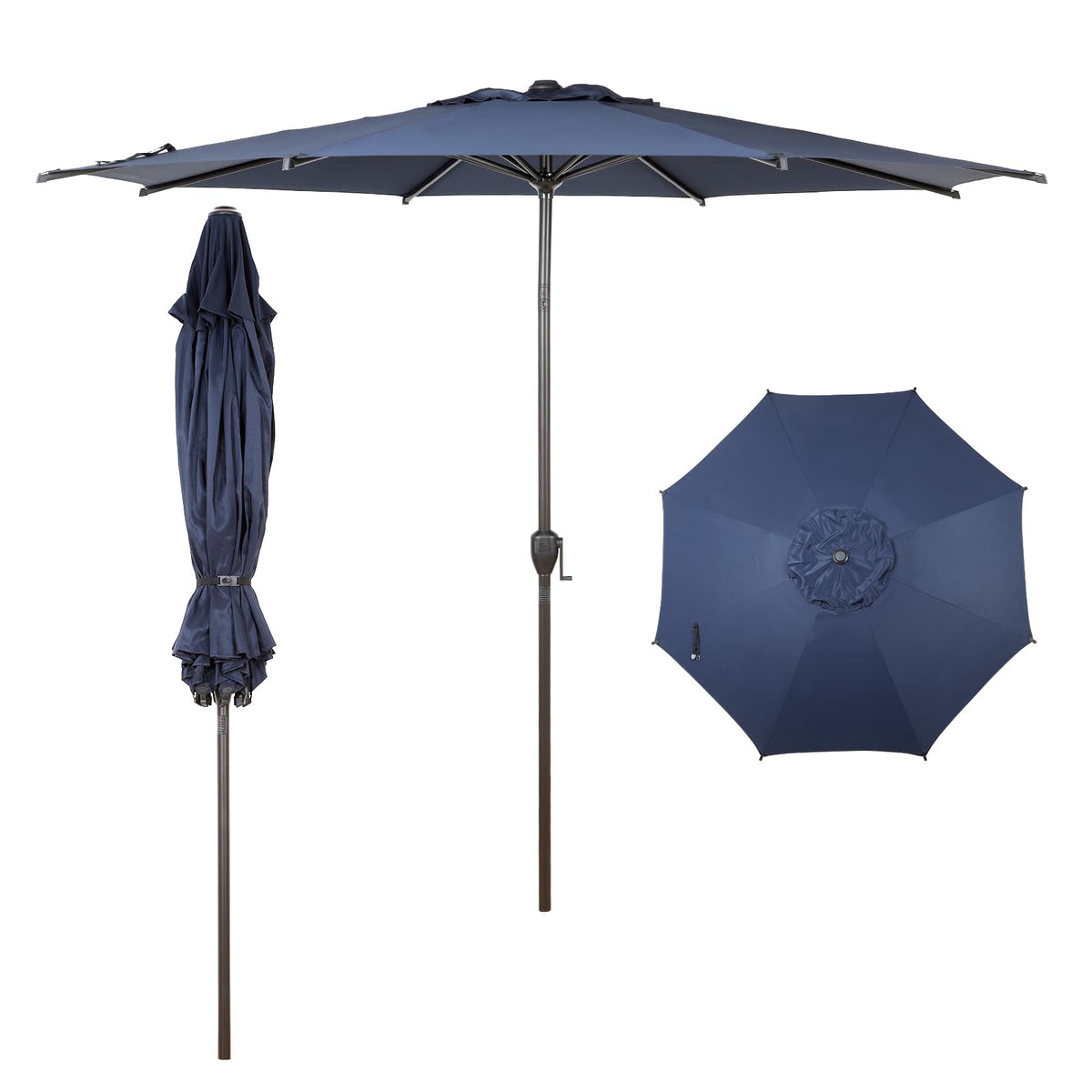 Abba Patio Lyon umbrella tilt demonstrates effortless shade control for any seating area.