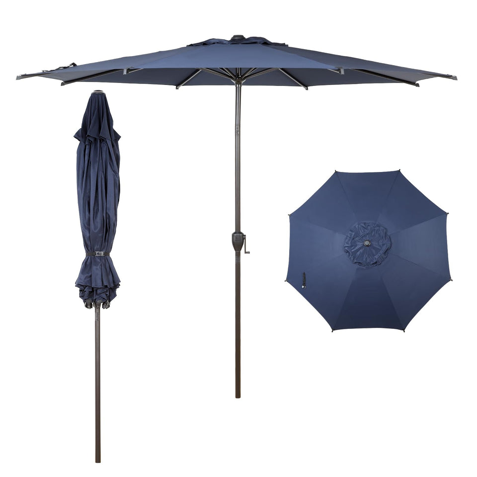 Abba Patio Lyon umbrella tilt demonstrates effortless shade control for any seating area.