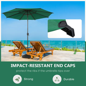 Abba Patio Lyon umbrella UPF 50 fabric blocks UV for safer outdoor use