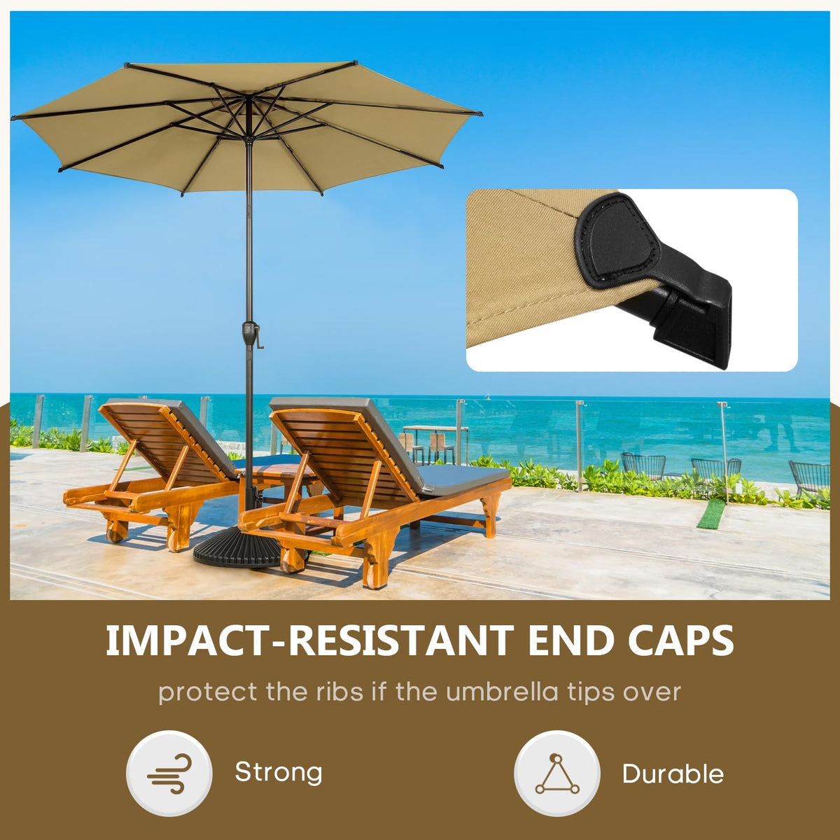 Abba Patio Lyon upf50-fabric close-up emphasizing UV protection and color durability