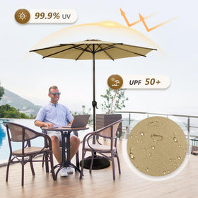 Abba Patio Lyon vented-canopy scene highlighting airflow and rain shelter