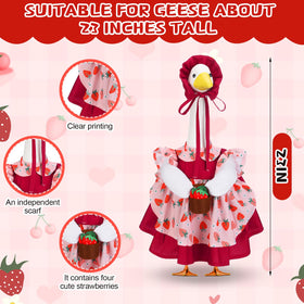 Abbylike bright-patterned goose outfit adds eye-catching color to gardens.