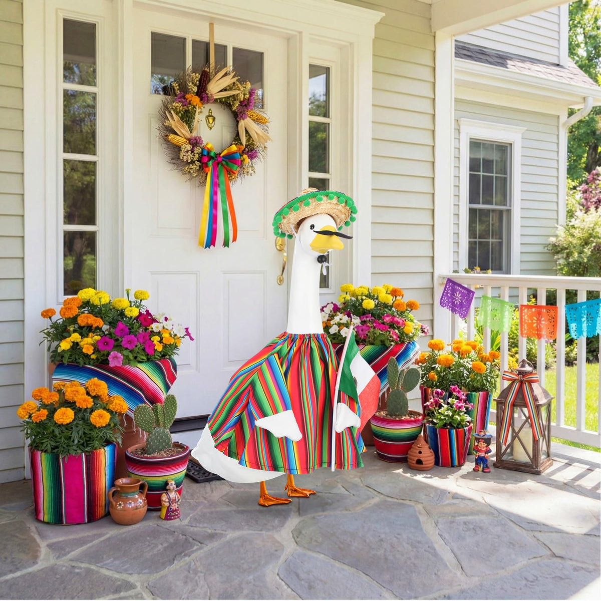Abbylike Mexican flag accessory accents celebrations and outdoor decor.
