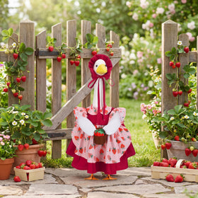 Abbylike porch-lawn decor transforms ordinary geese into garden centerpieces.