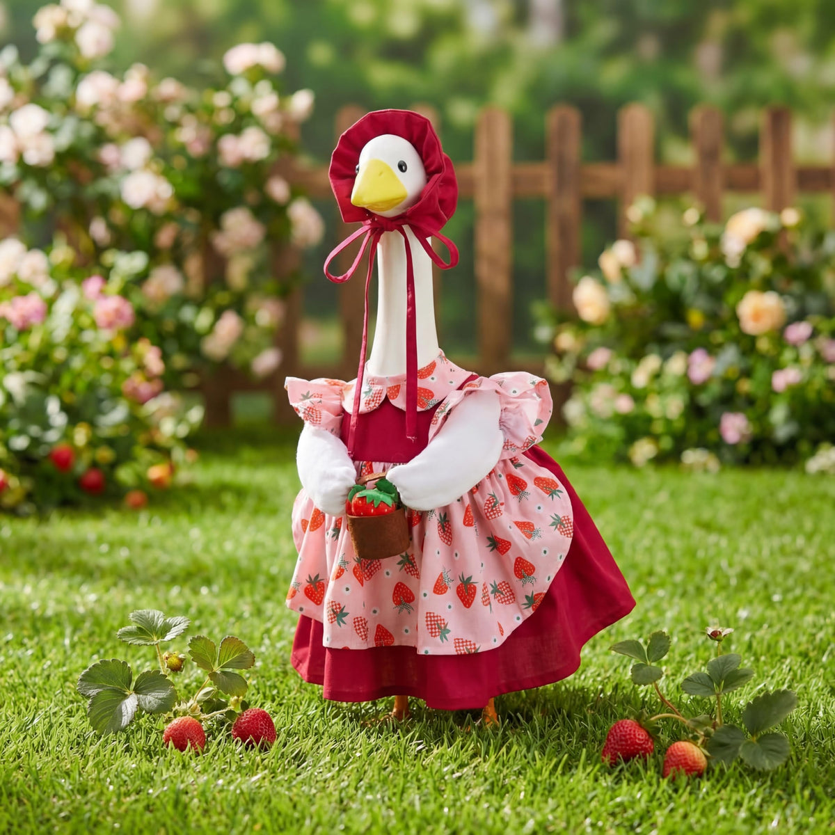 Abbylike 23-inch goose outfit with elastic band stays securely in place.
