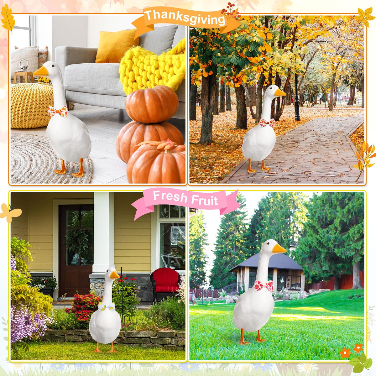 Abbylike Halloween goose bow tie adds playful detail to porch decor