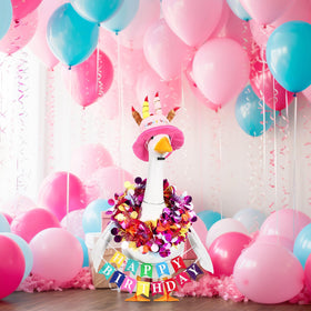 Abbylike Pink birthday outfit for 23-inch geese, charming curb appeal
