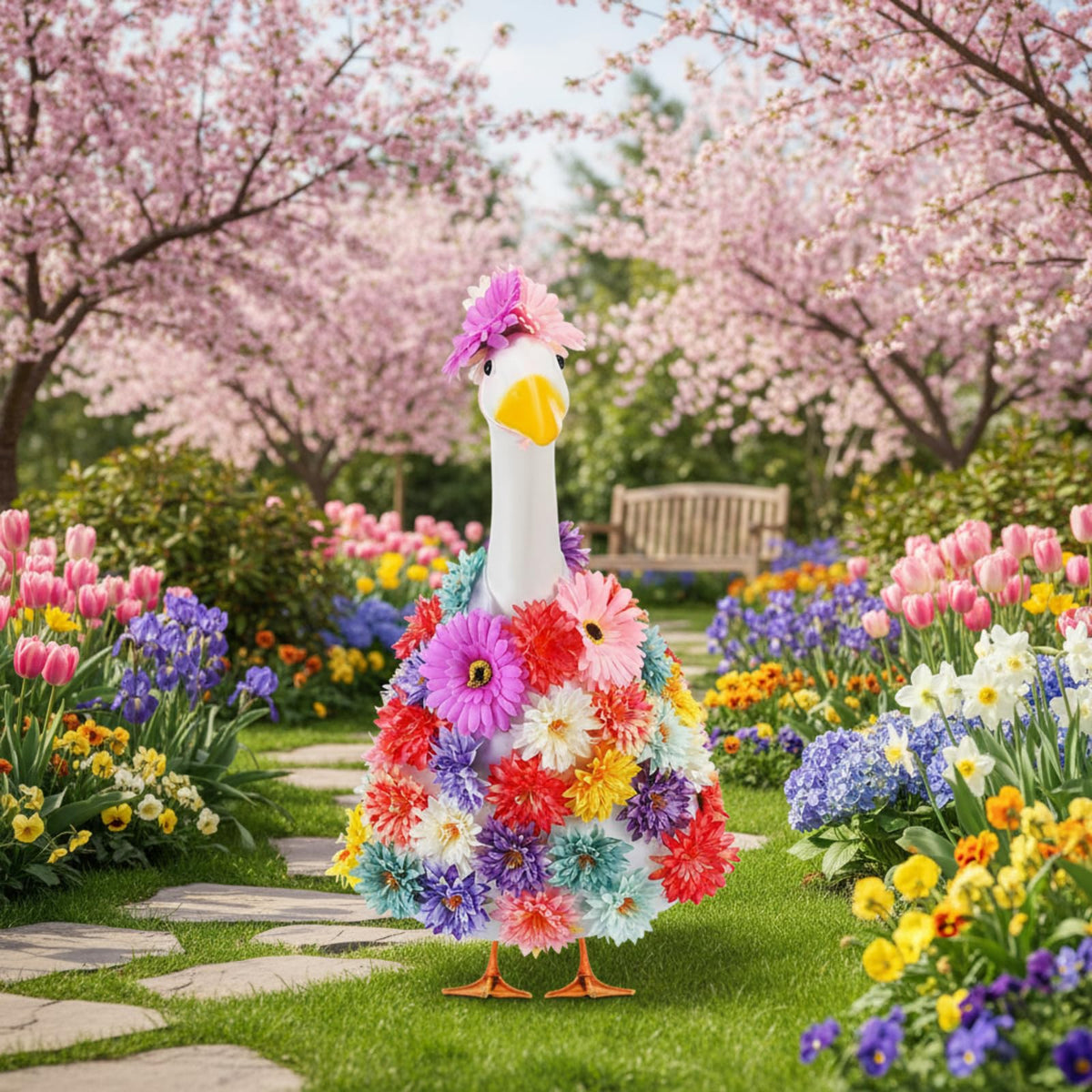 Abbylike porch to garden centerpiece transformation with your lawn goose.
