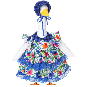 Abbylike spring goose dress on goose enhances porch decor with cheerful charm.