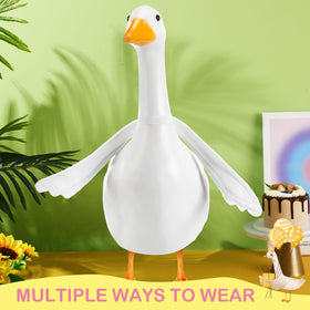 Close-up of Abbylike white wings with wavy edges shows soft plush fabric