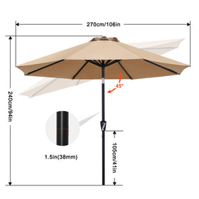 ABCCANOPY 10ft patio umbrella wind resistance frame withstands breezy conditions.