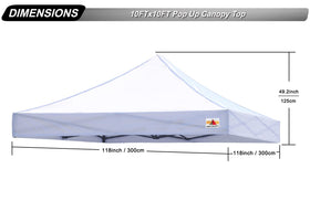 ABCCANOPY replacement top on 10x10 pop-up setup