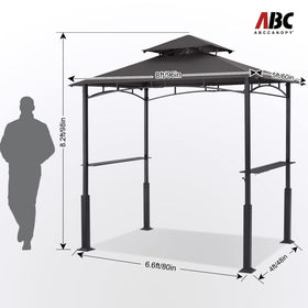 ABCCANOPY 8x5 grill gazebo night illumination in use