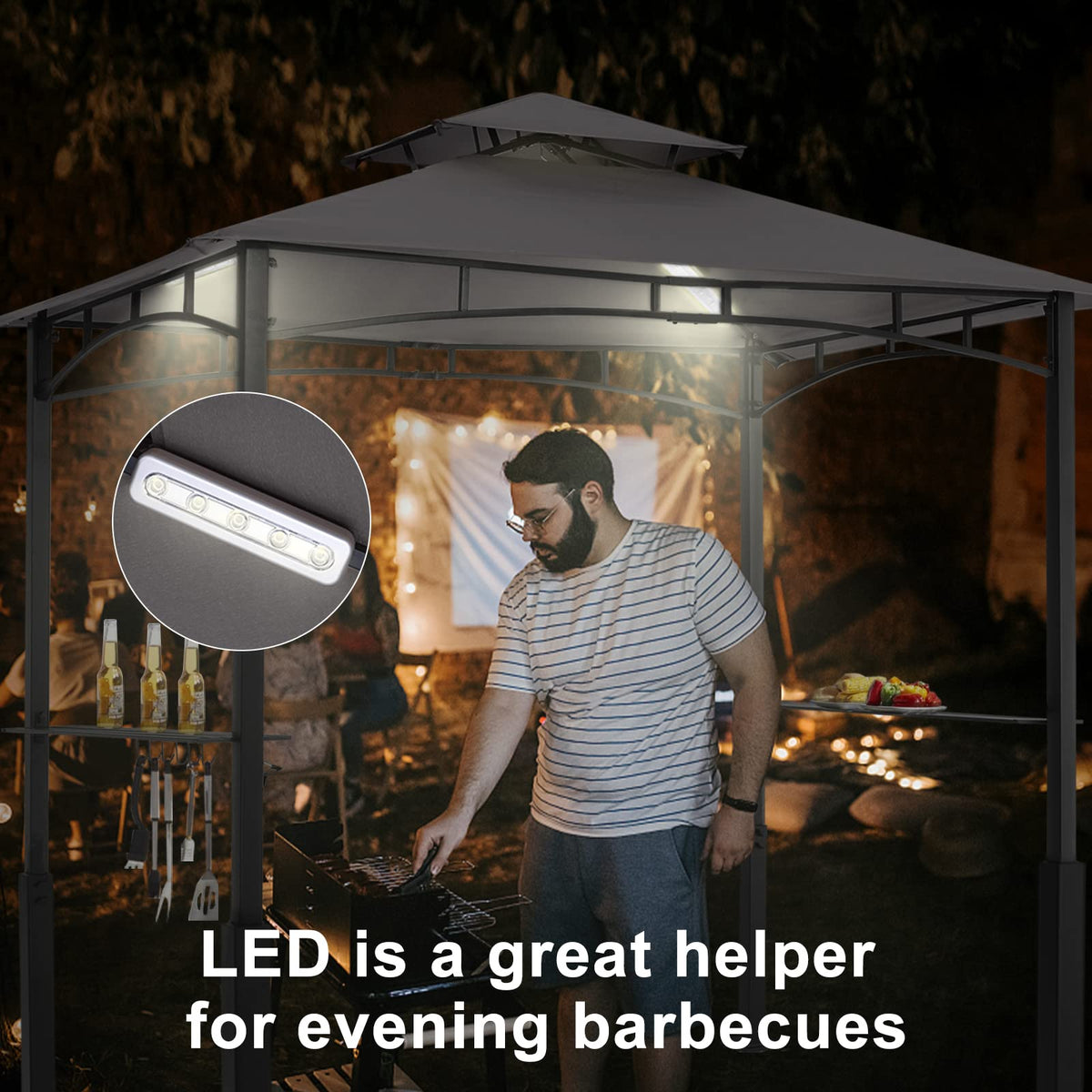 ABCCANOPY 8x5 grill gazebo packaging with frame and canopy top