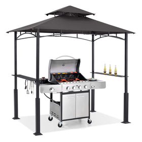 ABCCANOPY 8x5 grill gazebo with side shelves for tools and drinks