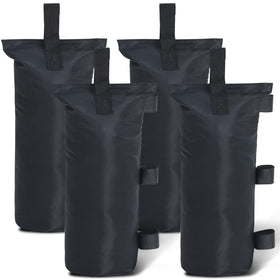 ABCCANOPY canopy weights secured to a leg for steadier setup