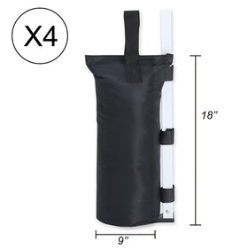 ABCCANOPY weight bag top opening shows easy filling with sand
