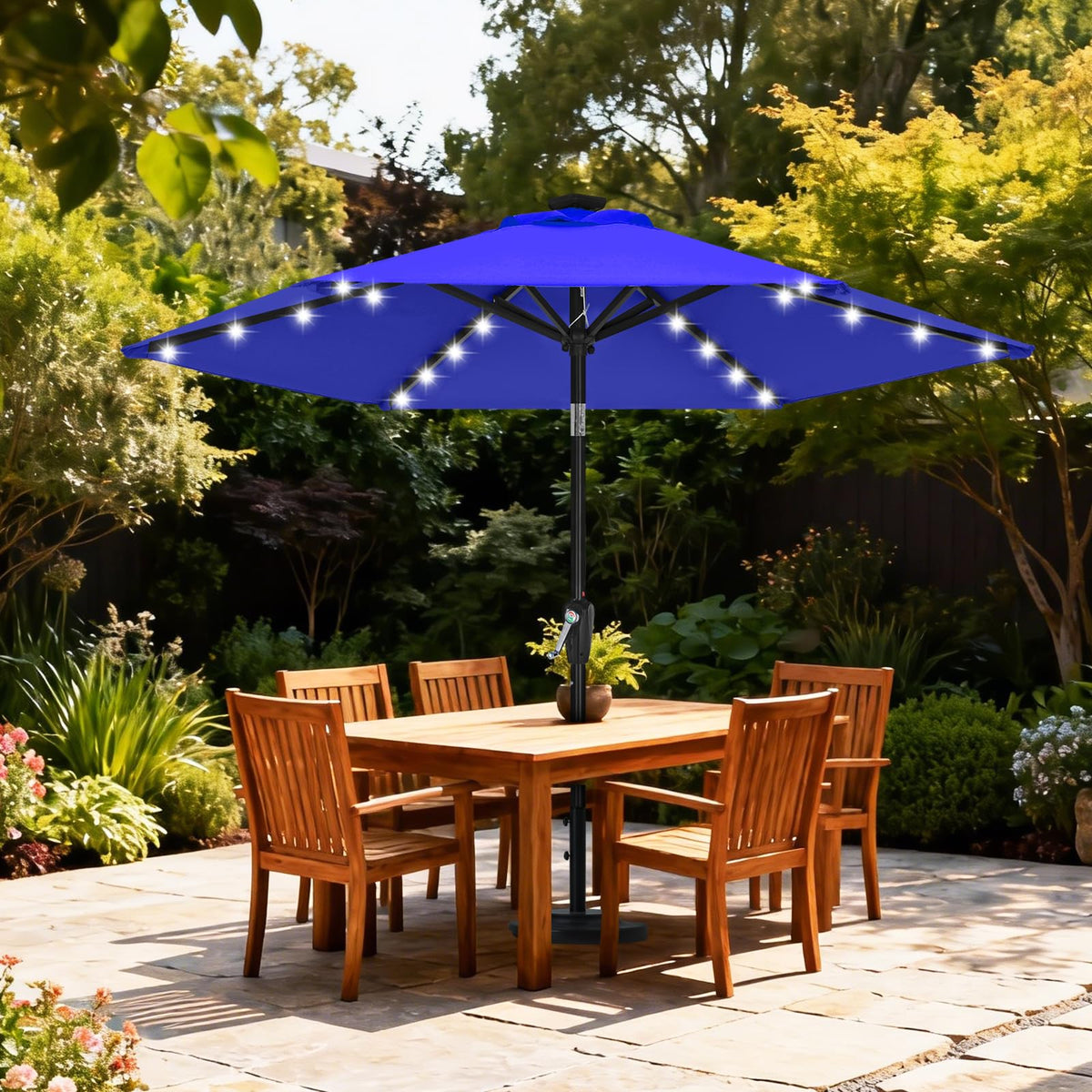 ABCCANOPY royal blue canopy close-up highlighting colorfast yarn-dyed fabric