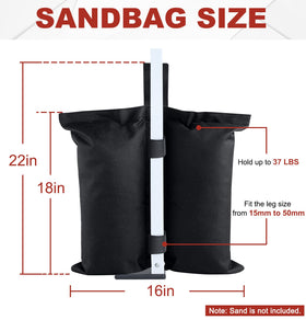 ABCCANOPY weight bags easy-installation with Velcro straps for sturdy anchoring