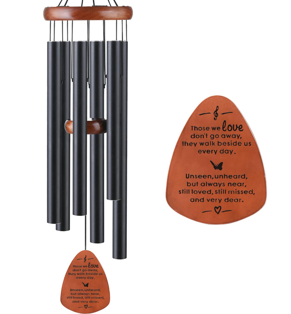 ABEICO memorial wind chime for outdoor remembrance with heartfelt poem card.