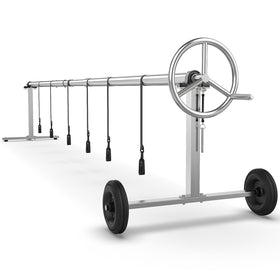 Abimars 22ft pool solar cover reel crank for smooth rolling and quick setup.