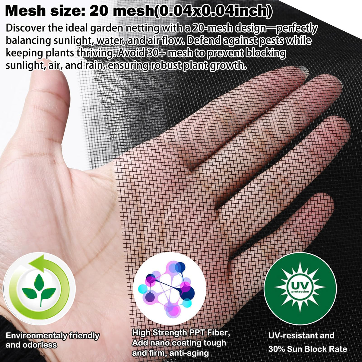 Abimars ultra fine mesh close-up displaying uniform weave and tear resistance