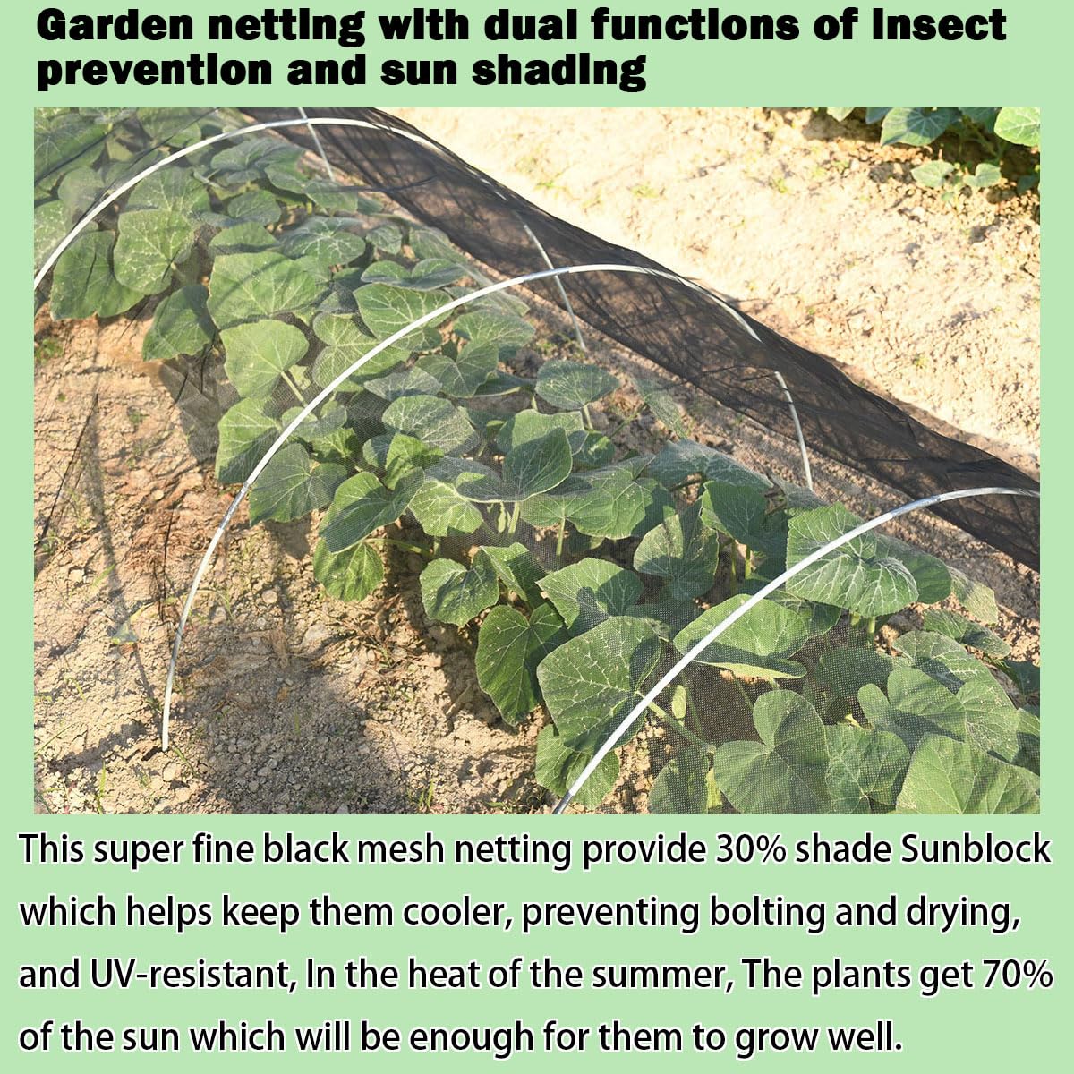 Abimars water-through netting enables irrigation without removing the cover