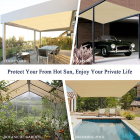 ABOSUN frost- and moisture-resistant shade for year-round outdoor use