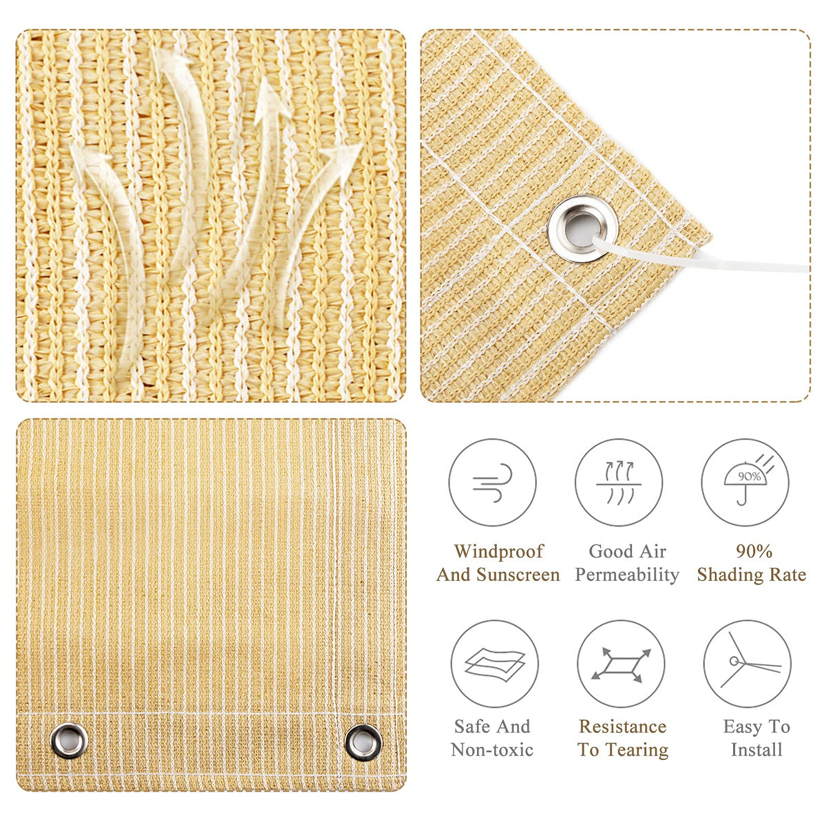 ABOSUN reinforced copper grommets simplify hanging with included ropes